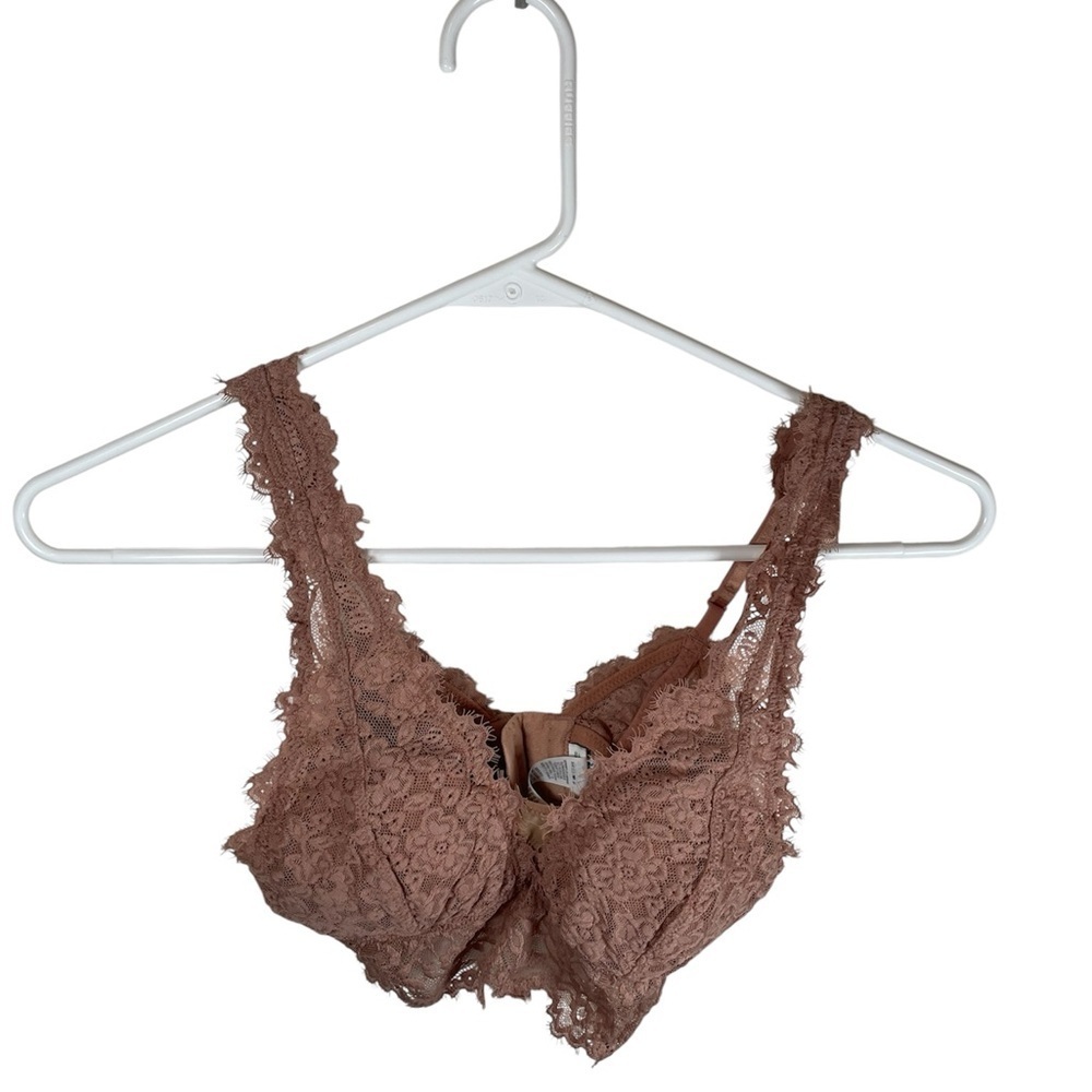 Aerie Lace Bralette in Brown
